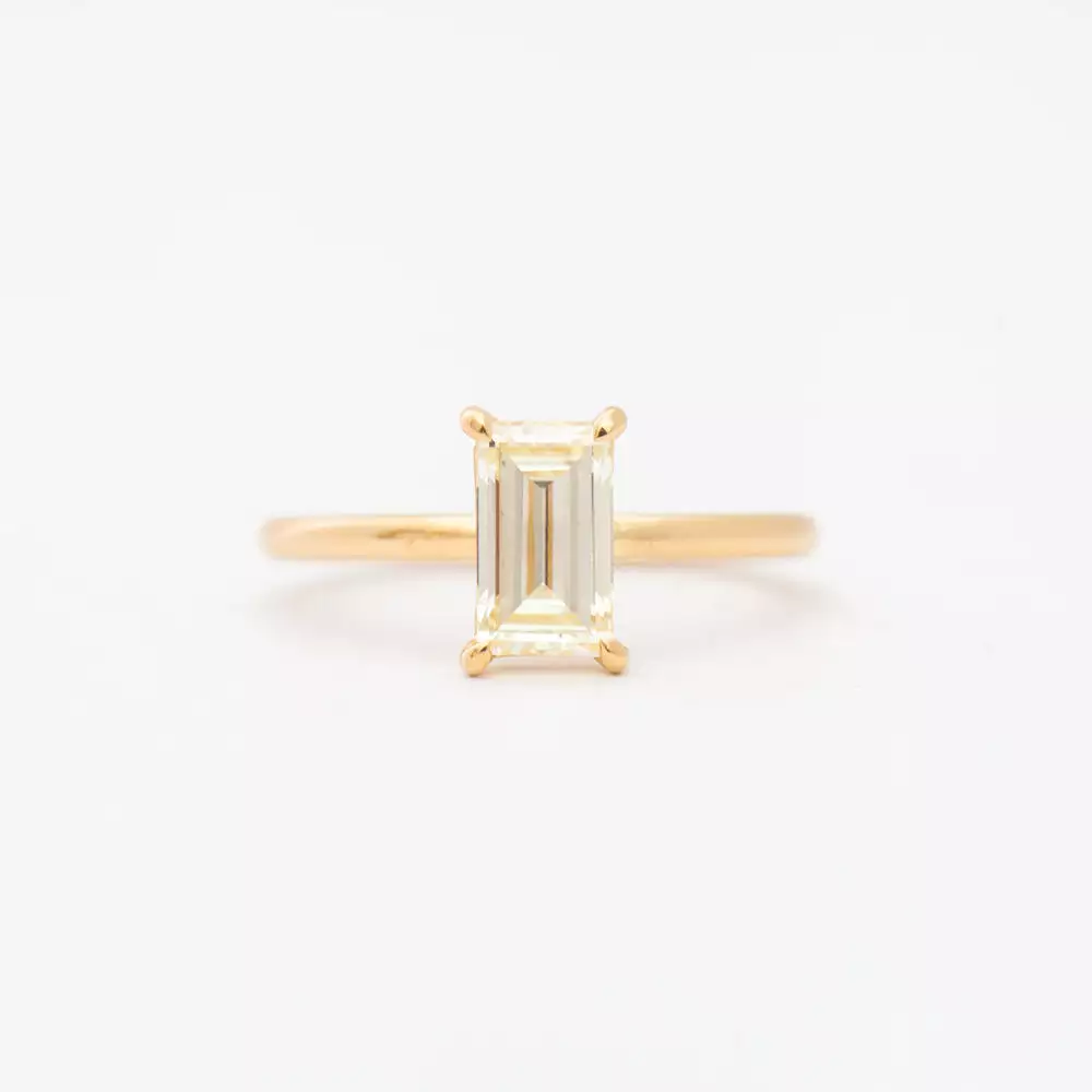 1.11 ct Vintage Baguette Coursiere Solitaire