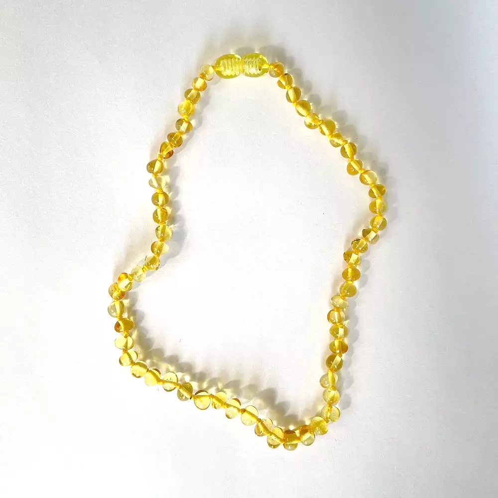 Amber Baby Necklace - Lemon