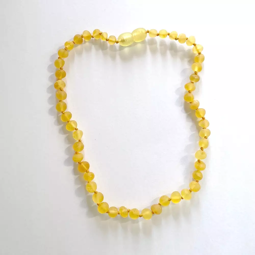 Amber Baby Necklace - Raw Lemon