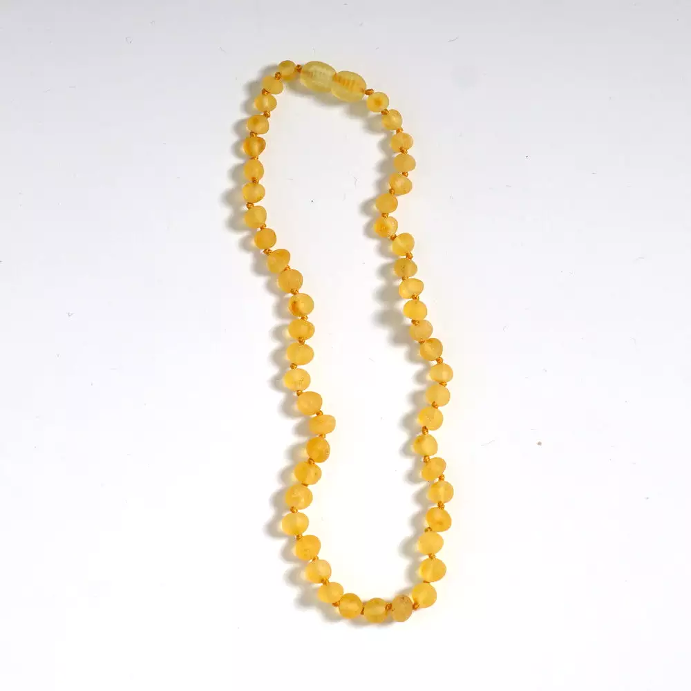 Amber Baby Necklace - Raw Lemon