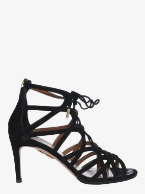 Aquazzurra Black Suede Sandal