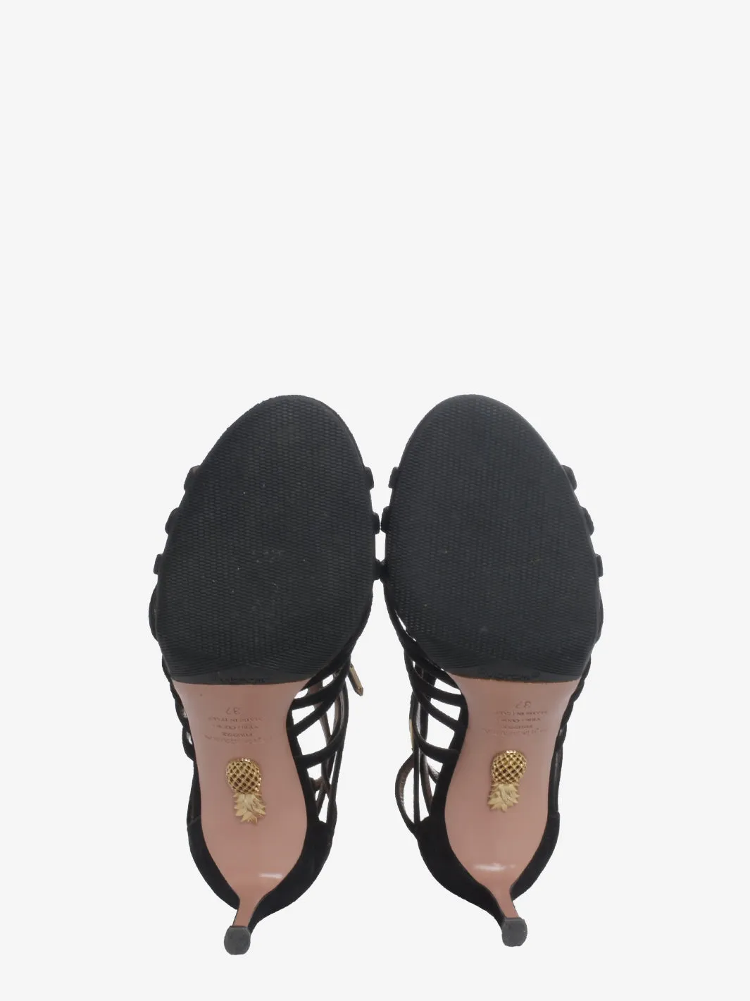 Aquazzurra Black Suede Sandal