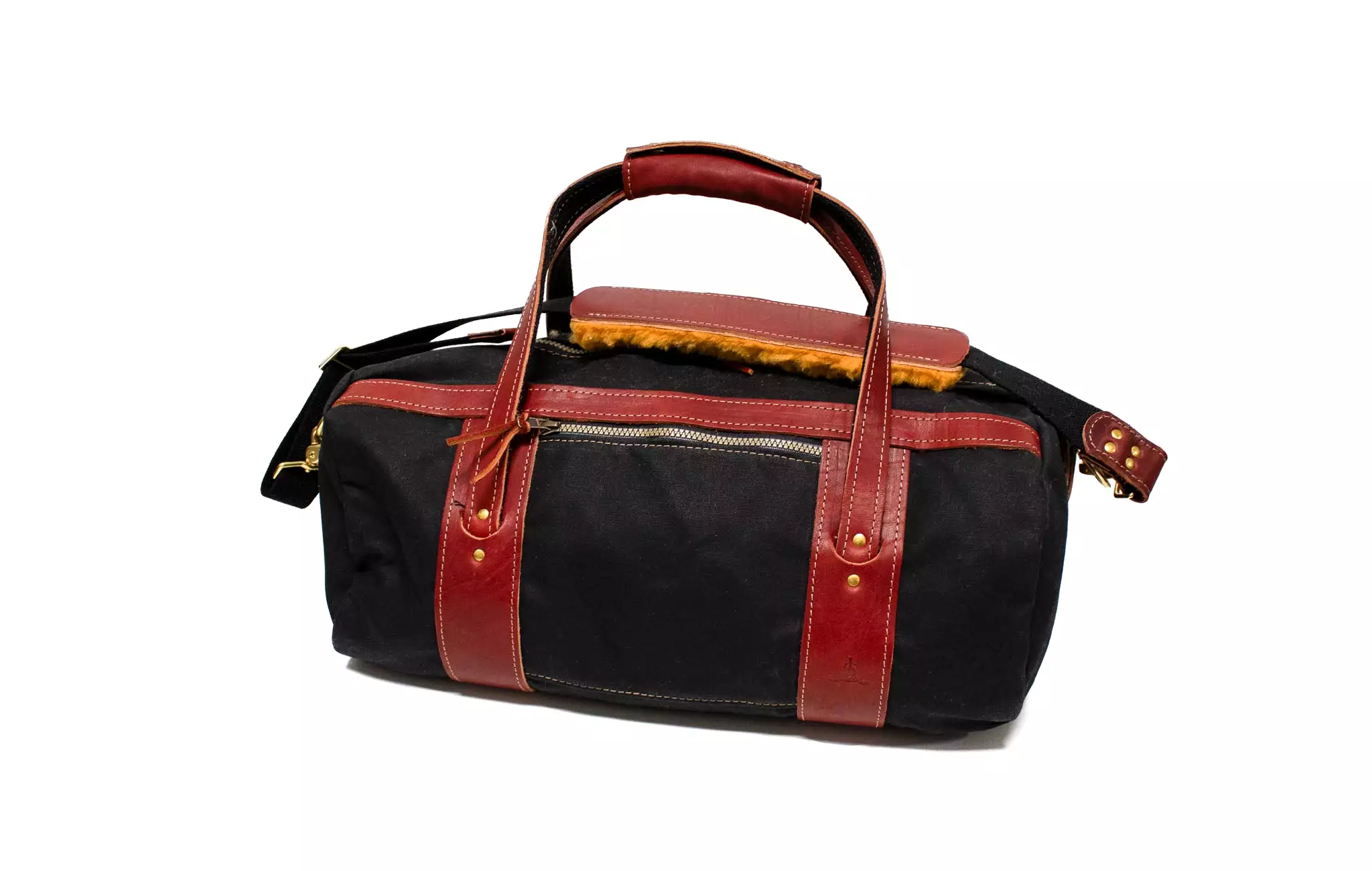 Black and Burgundy Club Duffel Bag