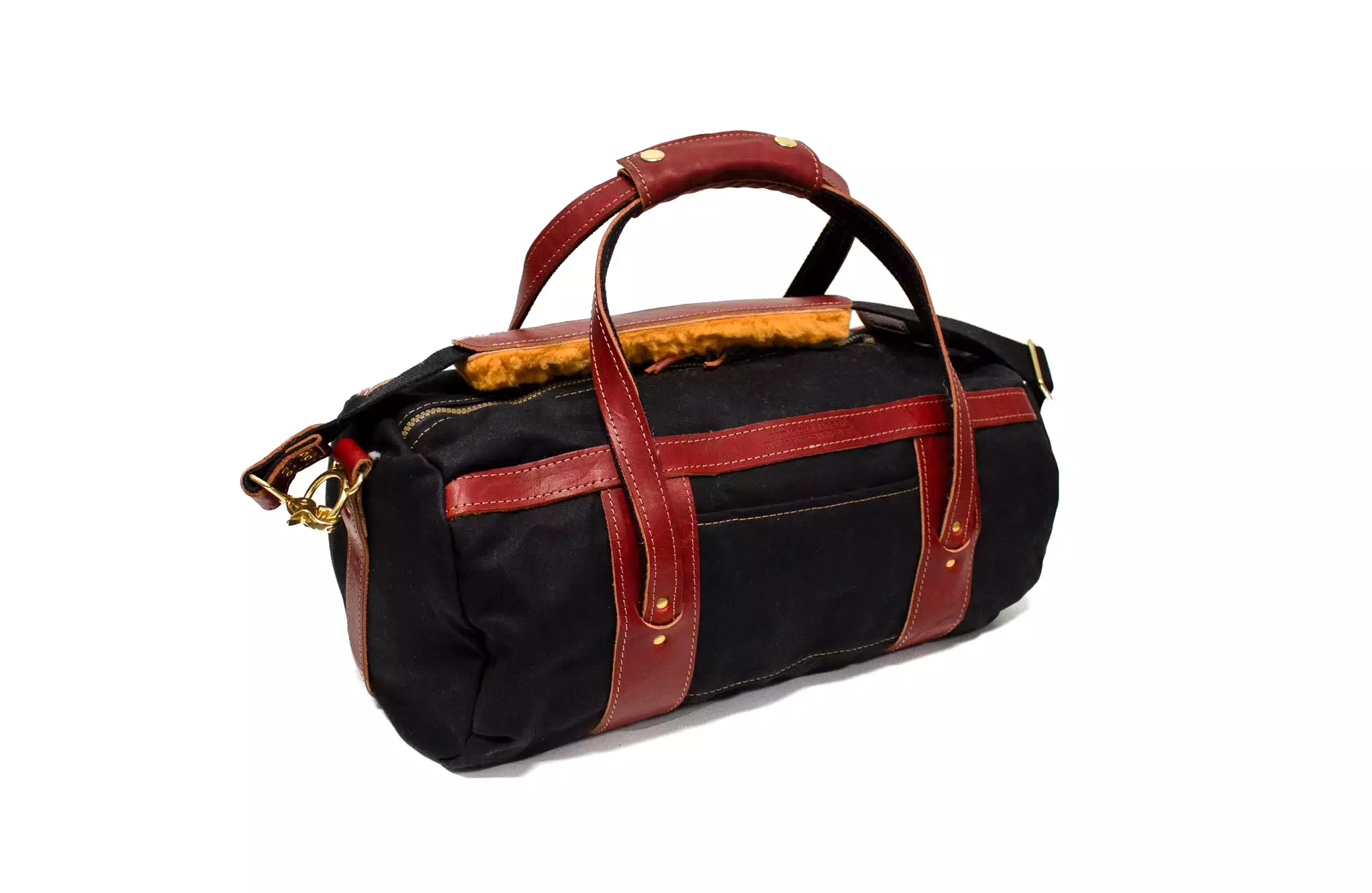 Black and Burgundy Club Duffel Bag