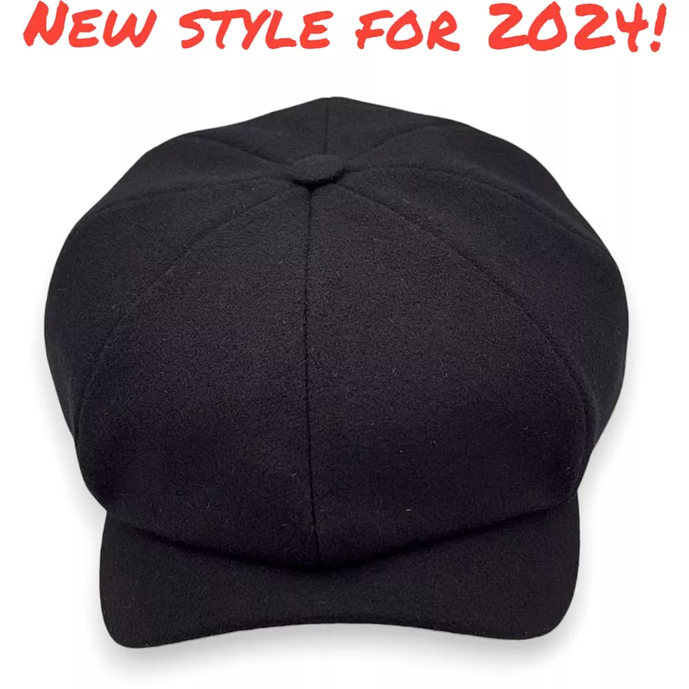 Black Newsboy Classic Cap