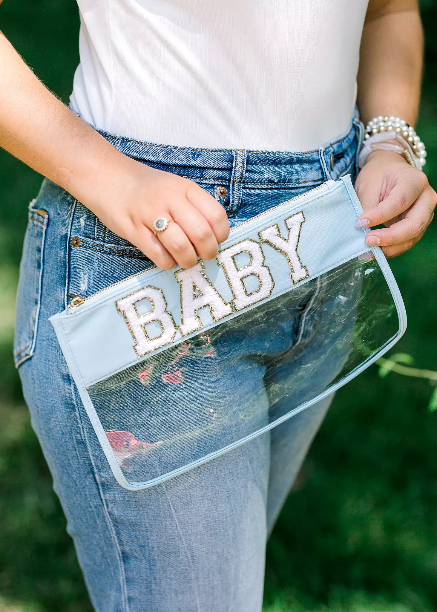 Blue Baby Clear Pouch