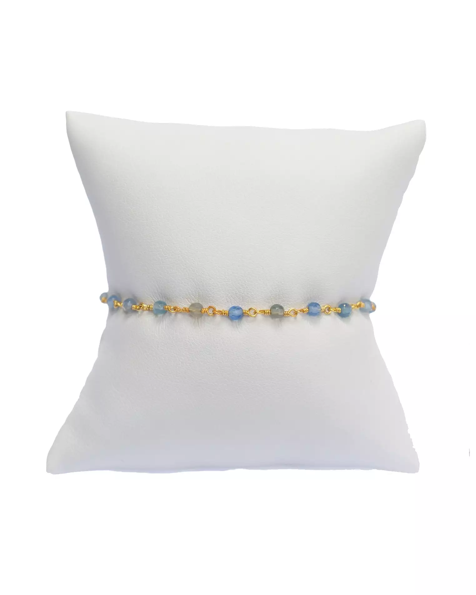 Blue Chalcedony Beaded Bracelet