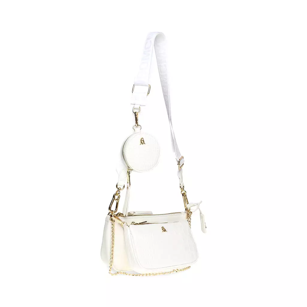 Burgent Crossbody bag WHITE/GOLD