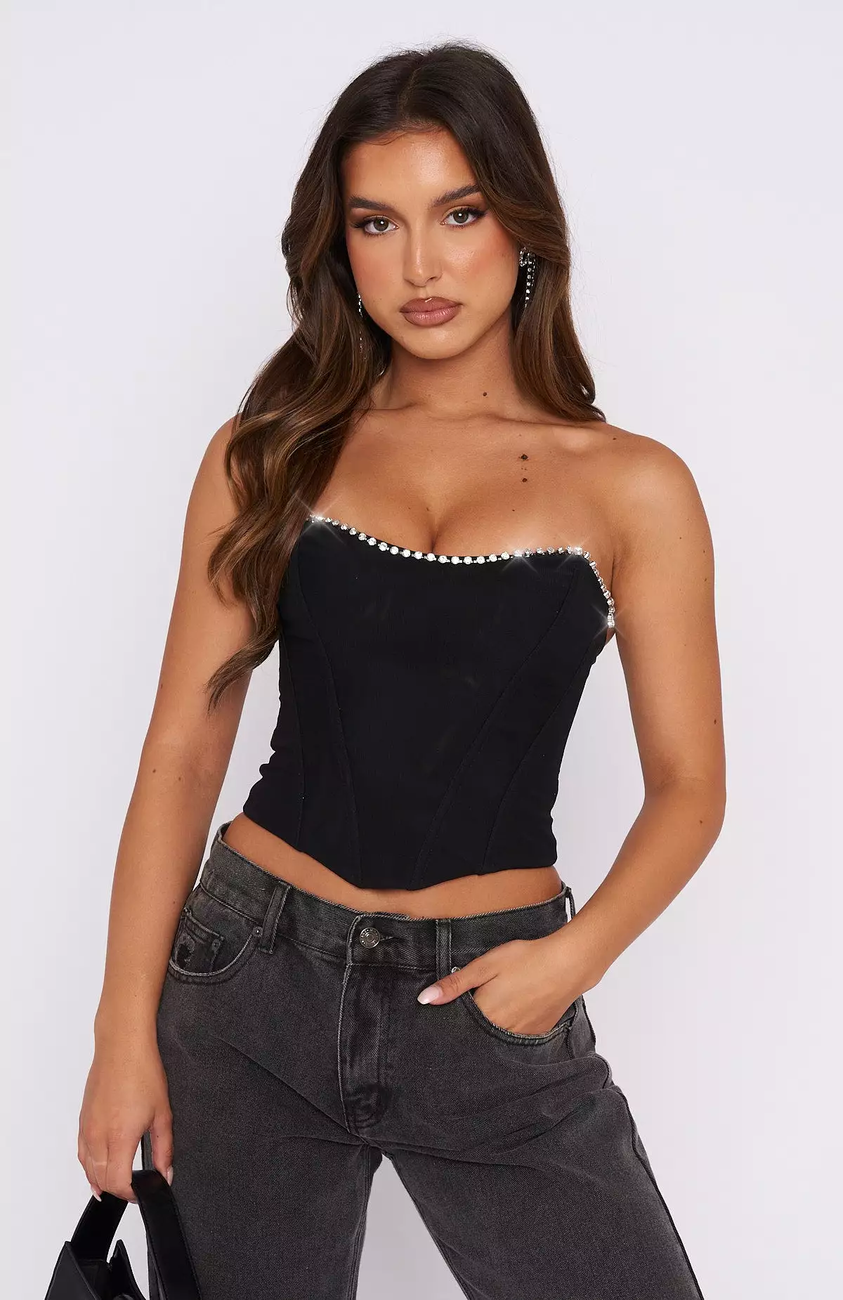 Burning Up Bustier Black