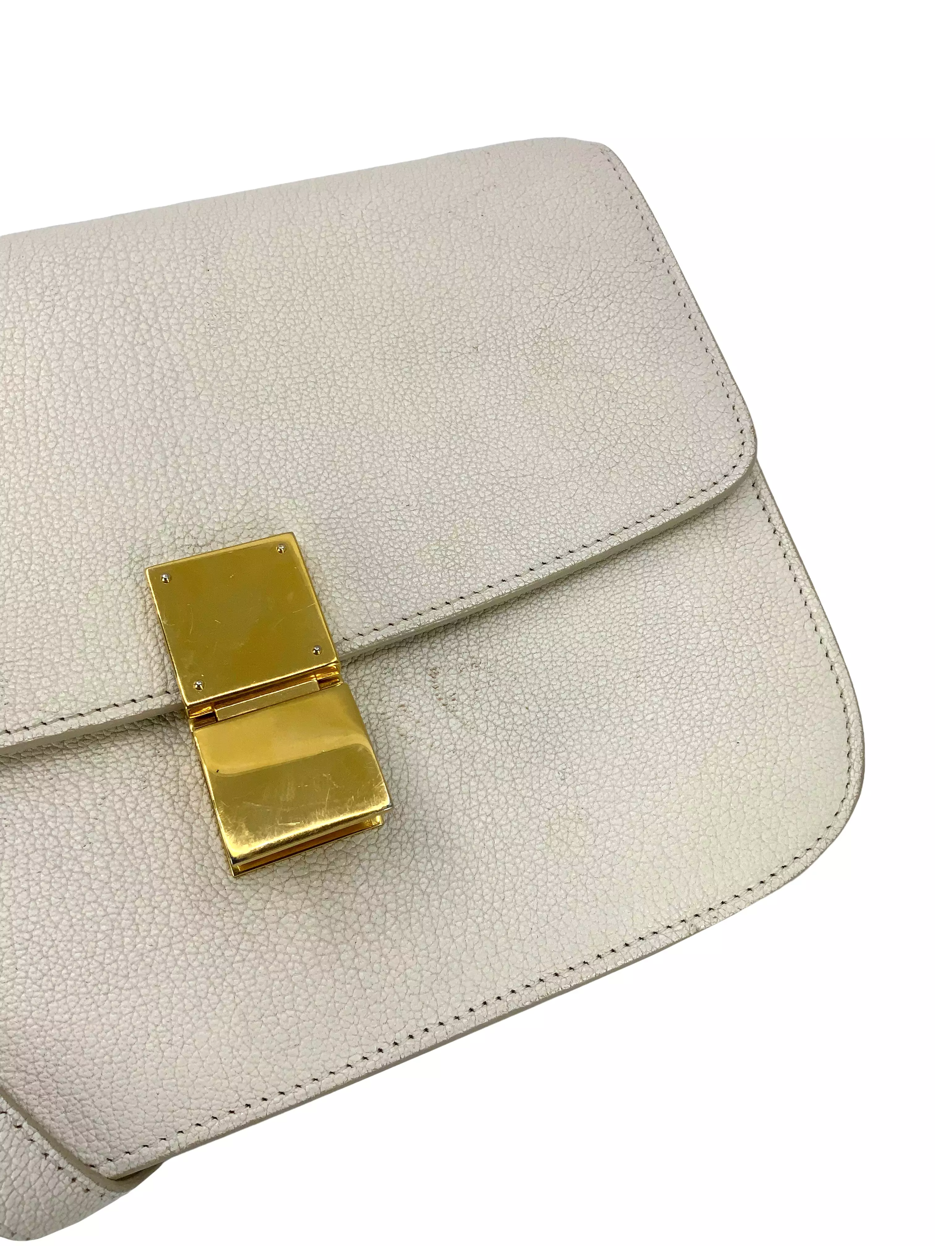 CELINE Box Calfskin Medium Classic Box Flap Bag