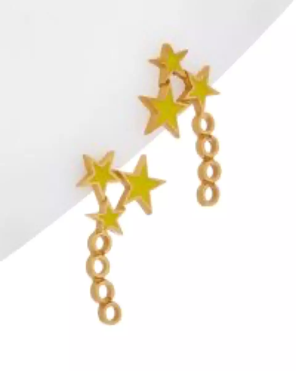 Chanel 01P, 2001 Spring Comte Coco shooting Stars Pierced Earrings