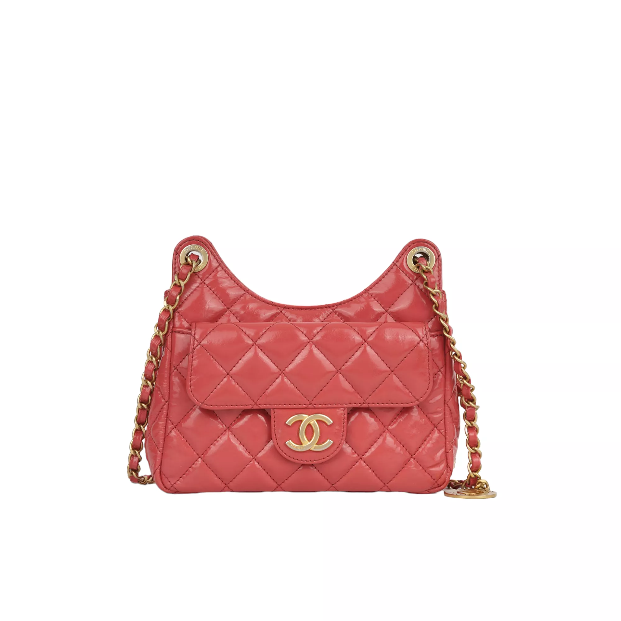 Chanel Cruise 2023 Small Hobo Bag - Coral