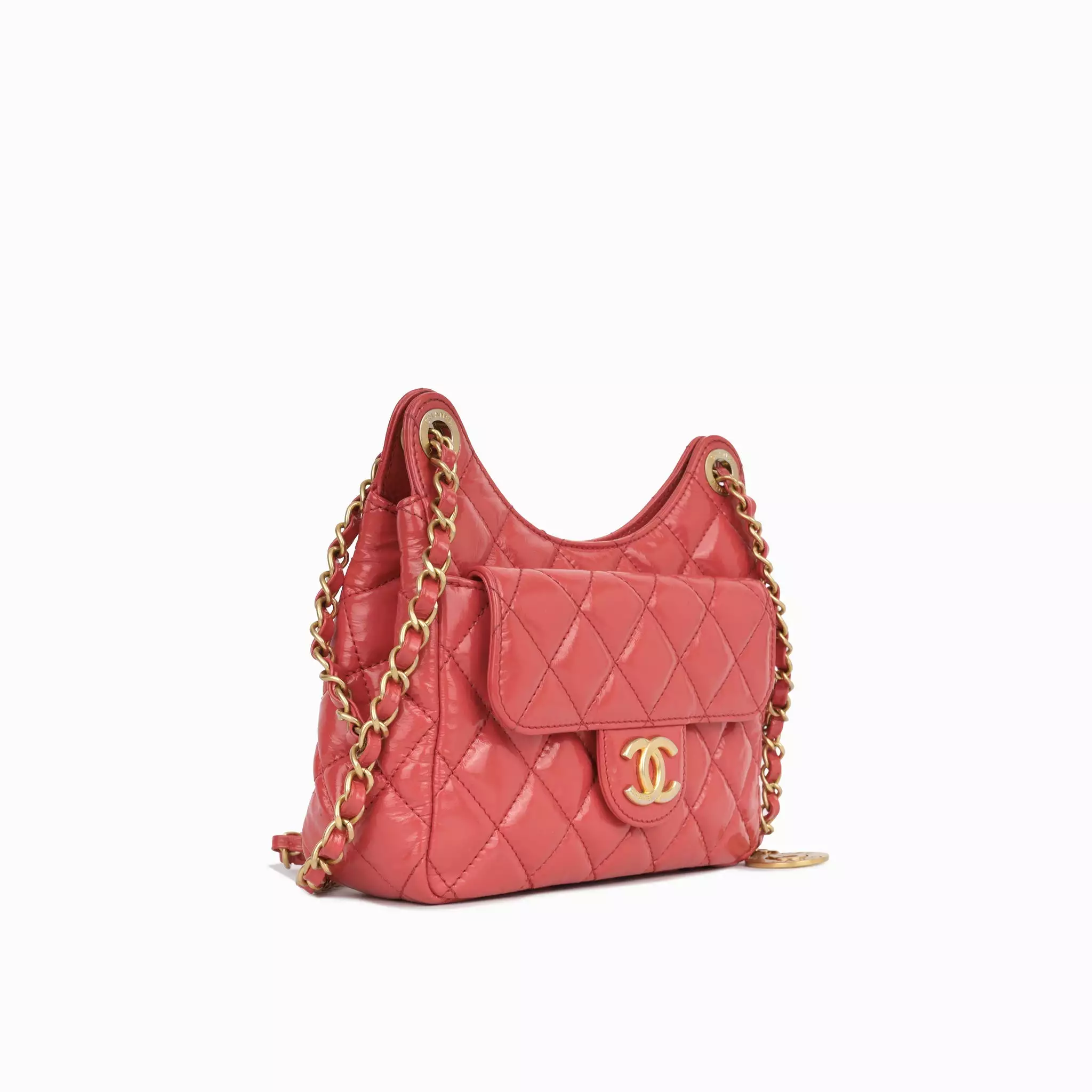 Chanel Cruise 2023 Small Hobo Bag - Coral