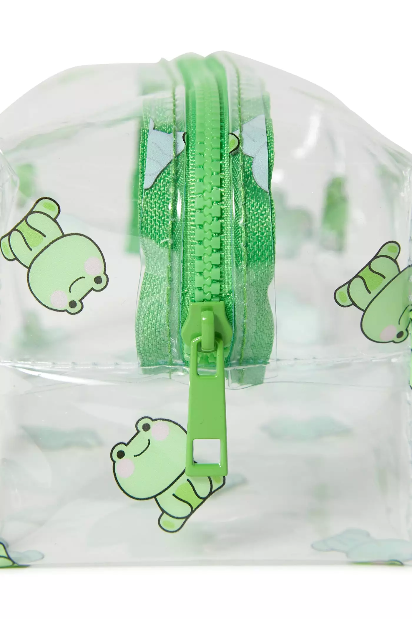 Clear Frog Print Makeup Bag