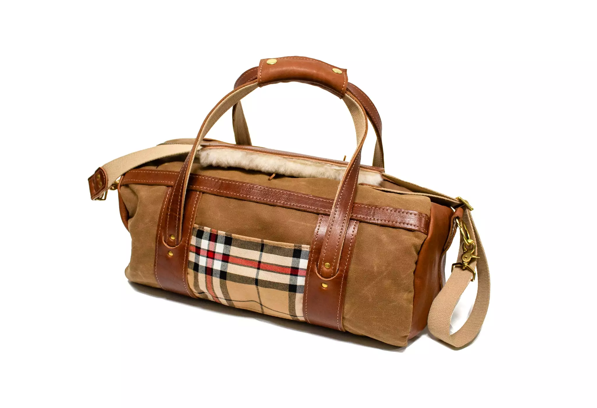 Club Duffel Bag- Thomsen Camel Tartan