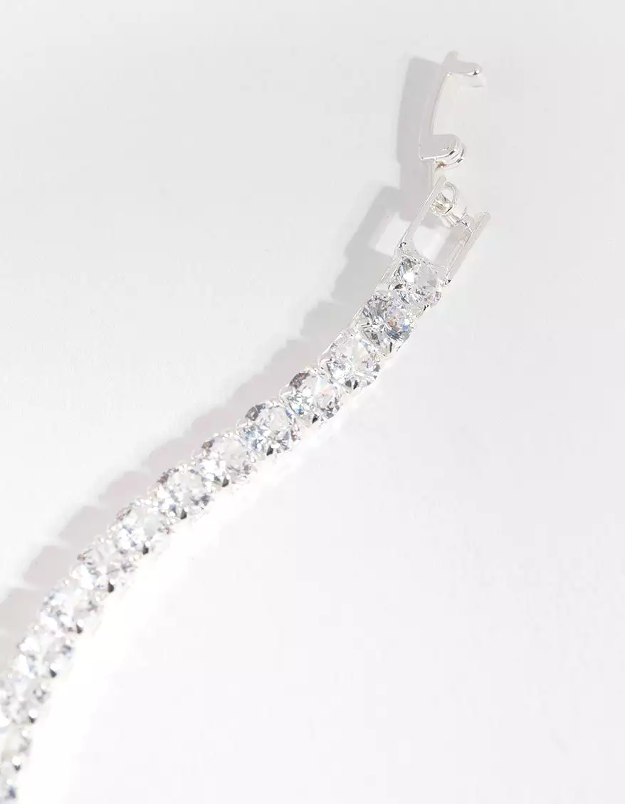 Cubic Zirconia Baguette Tennis Bracelet