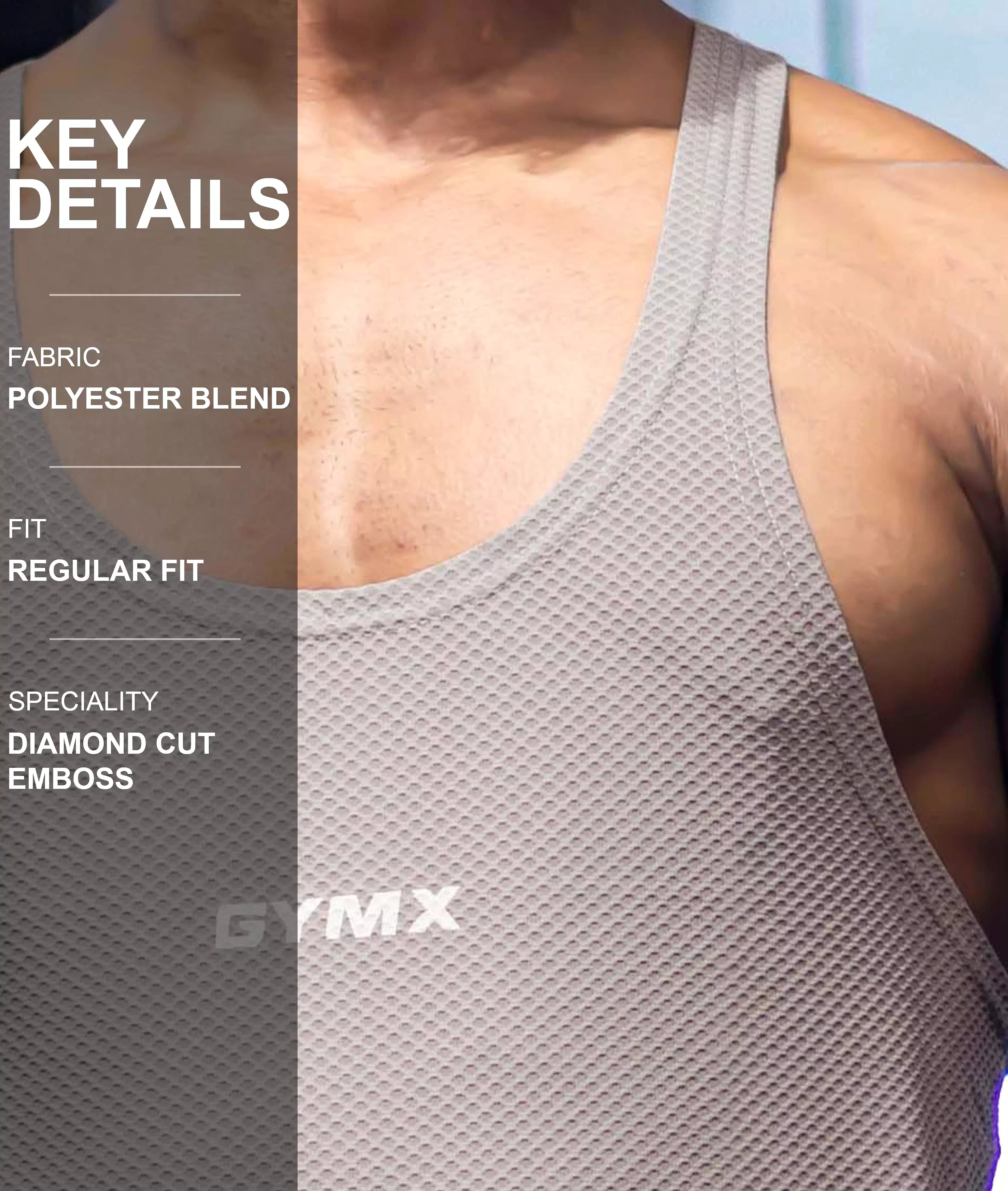 Diamond Cut GymX Stringer: Beige