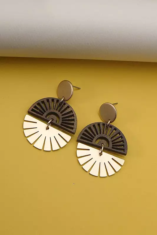 Double Fan Earrings