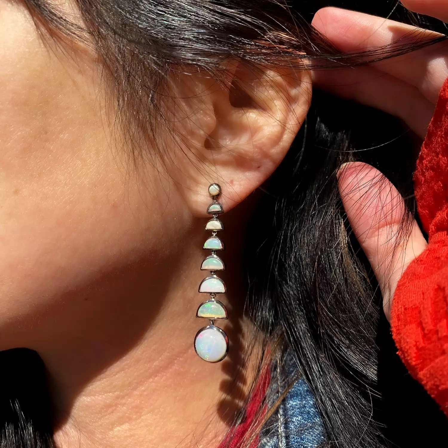 Ethiopian Opal Ballbearing Earrings