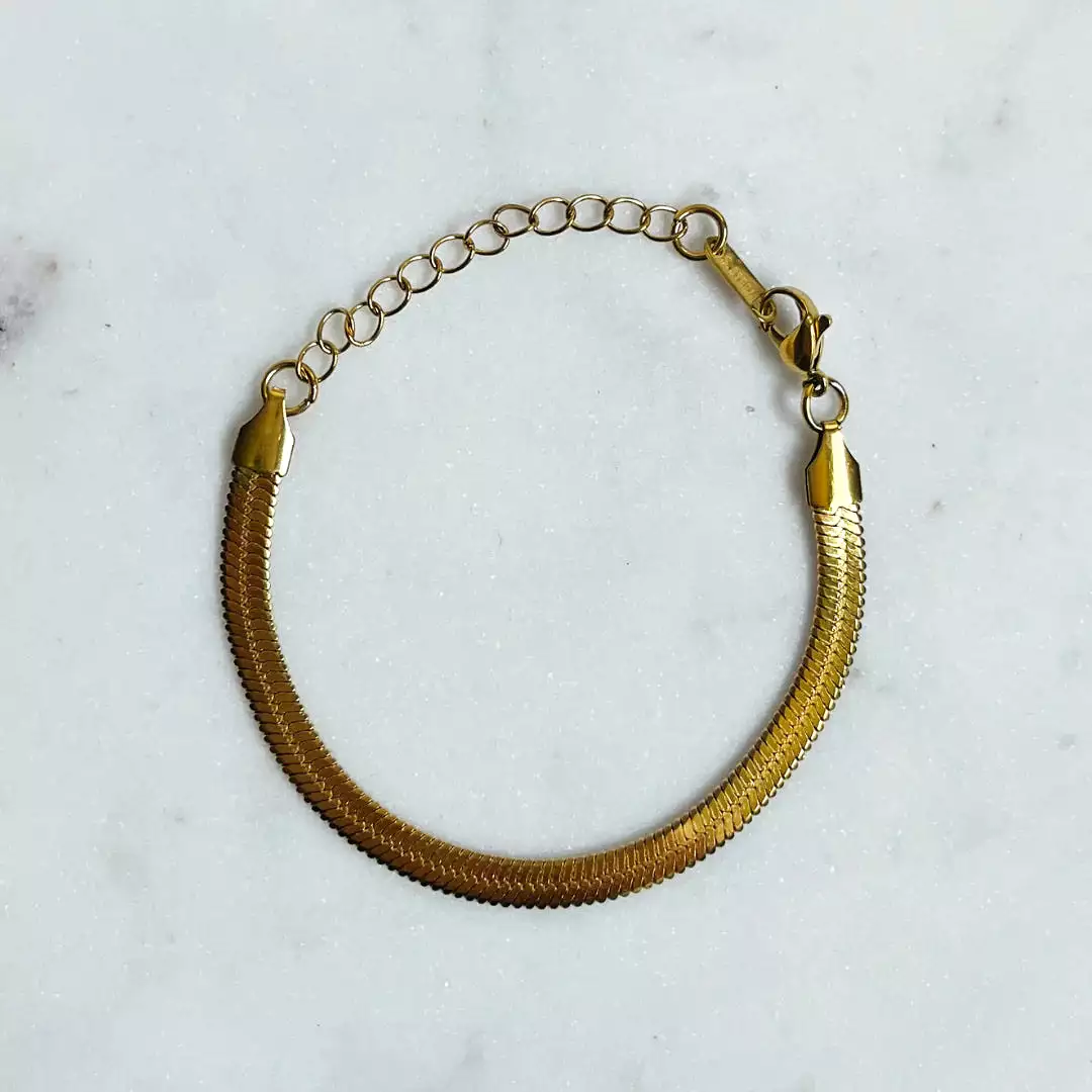 Everly Thick Herringbone Bracelet