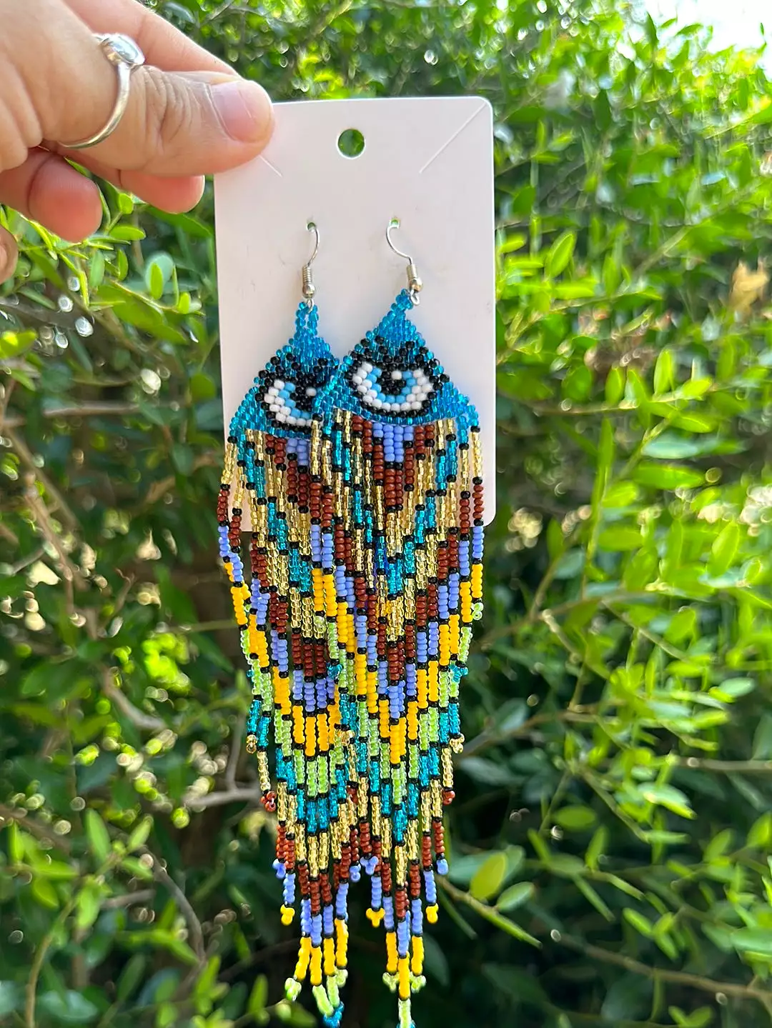 Eye maxi huichol earrings