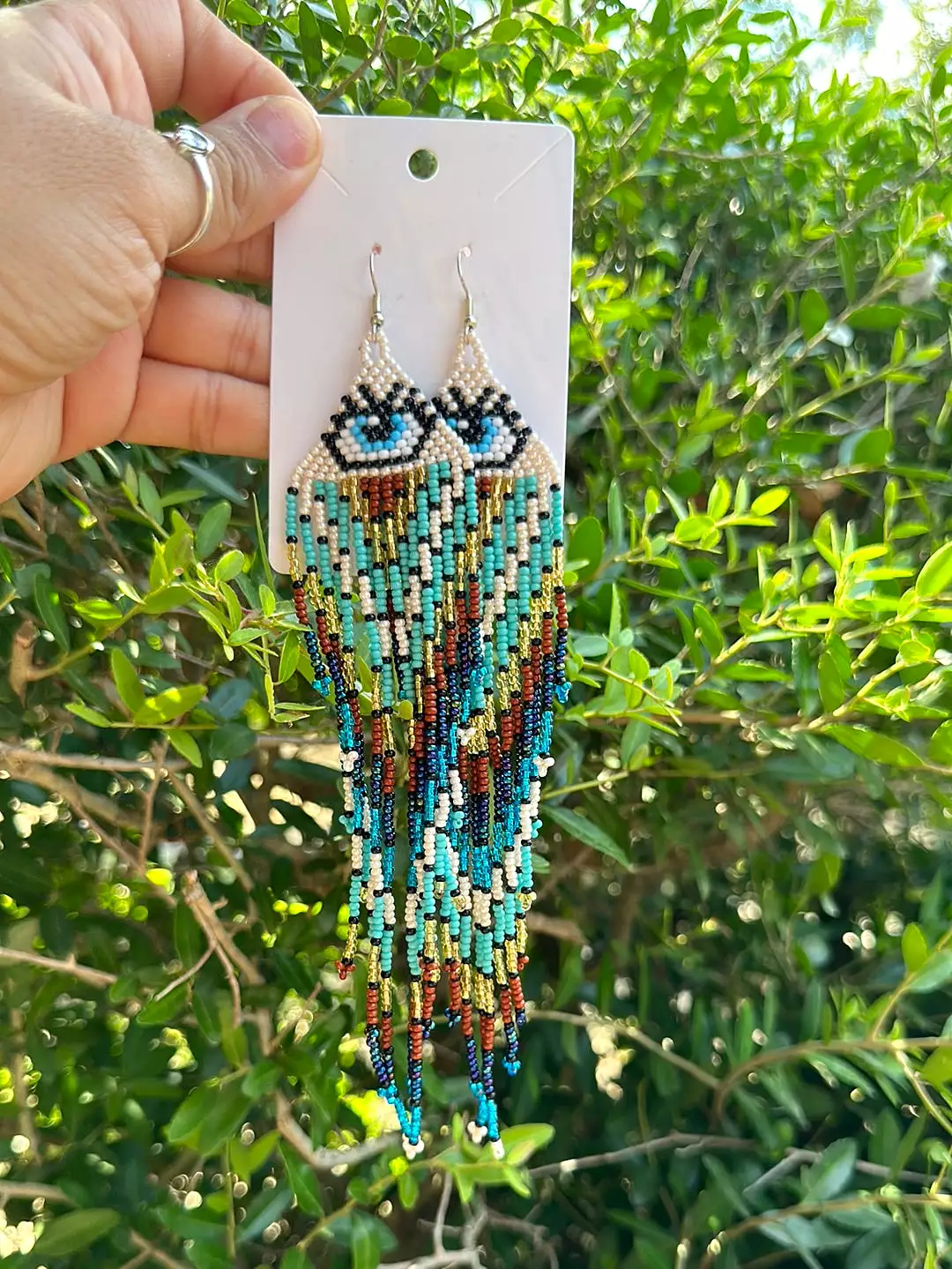 Eye maxi huichol earrings