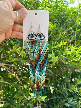 Eye maxi huichol earrings