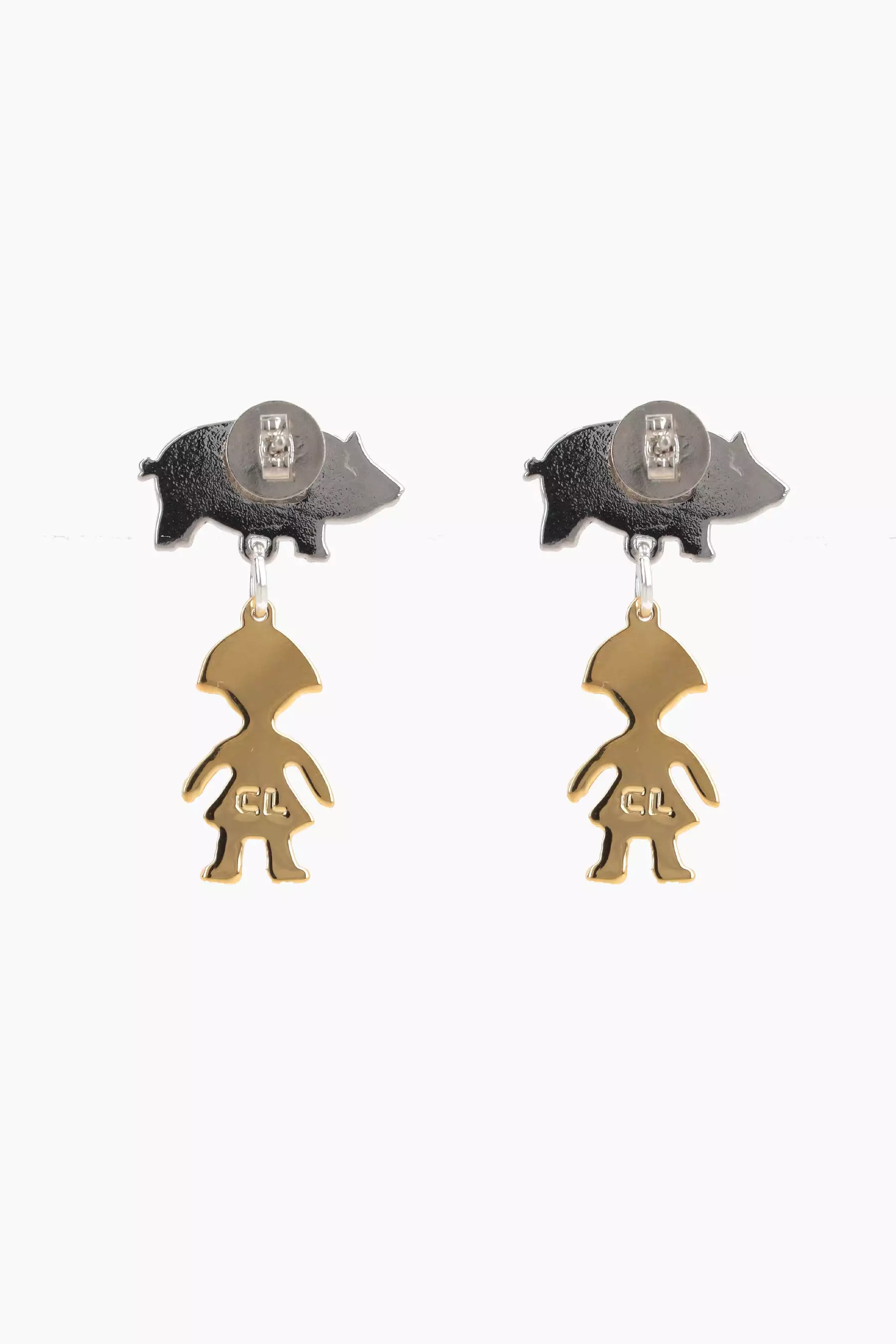 Farm Girl brass earrings