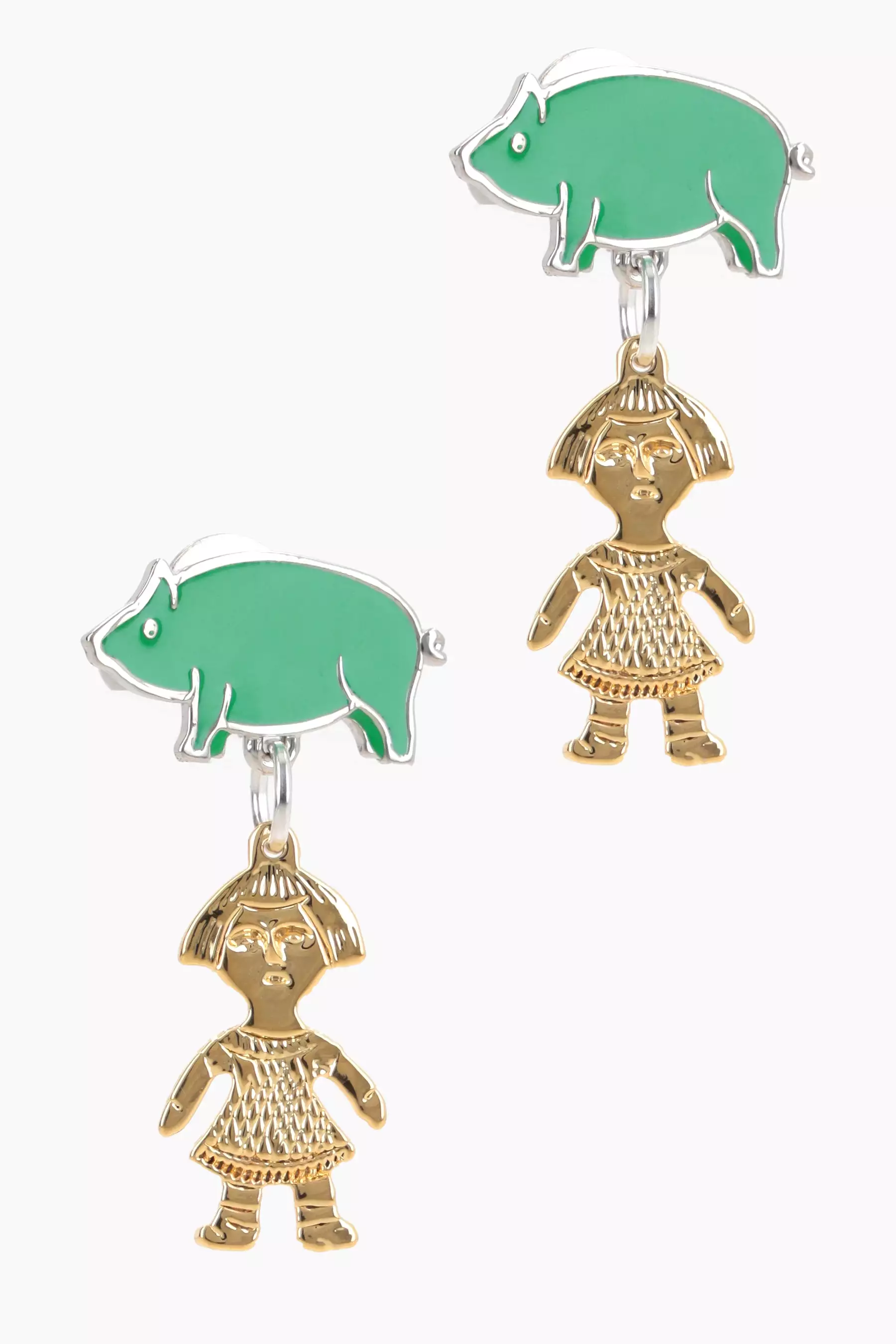 Farm Girl brass earrings