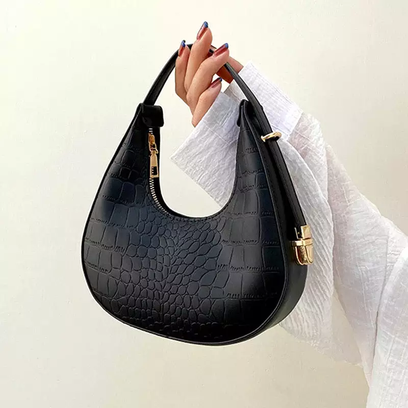 Fashion Alligator Pattern Shoulder Bags For Women Small Handle Underarm Bag