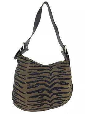 Fendi Animal Print Canvas Medium Shoulder Bag