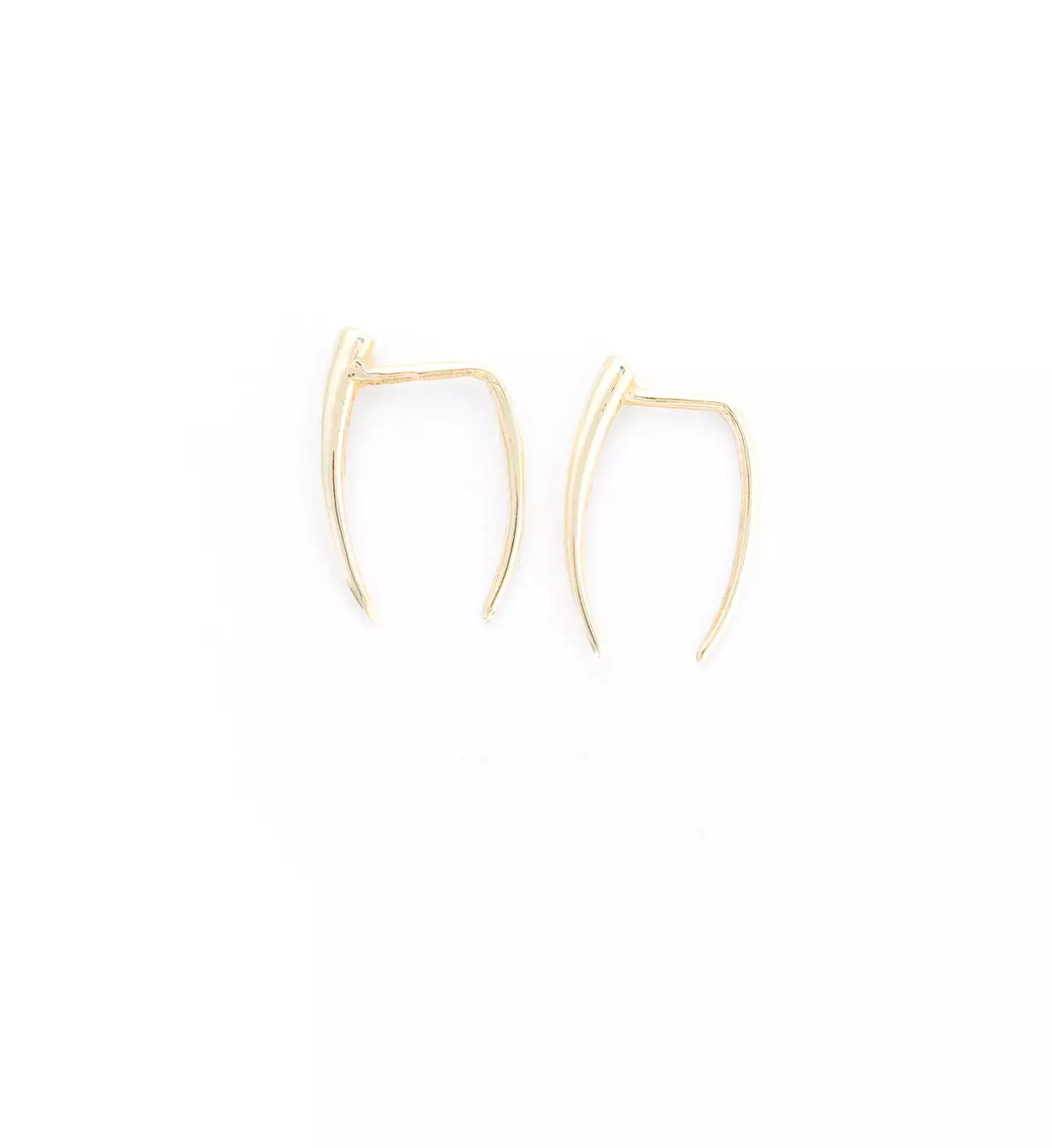 Gold Infinite Tusk Earrings