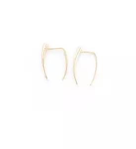 Gold Infinite Tusk Earrings