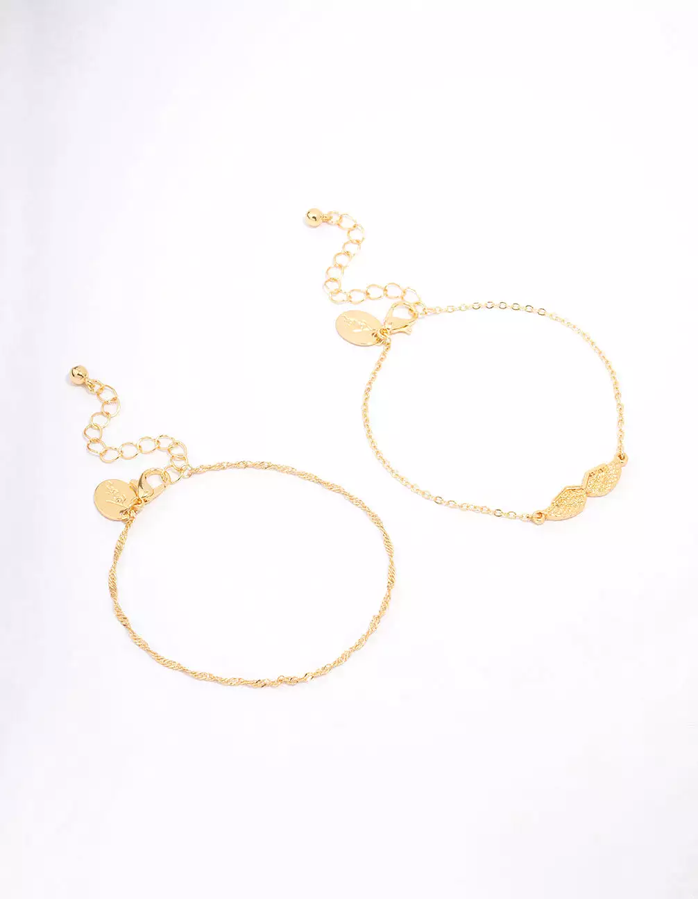 Gold Plated Angel Wine Chain Bracelet Pack