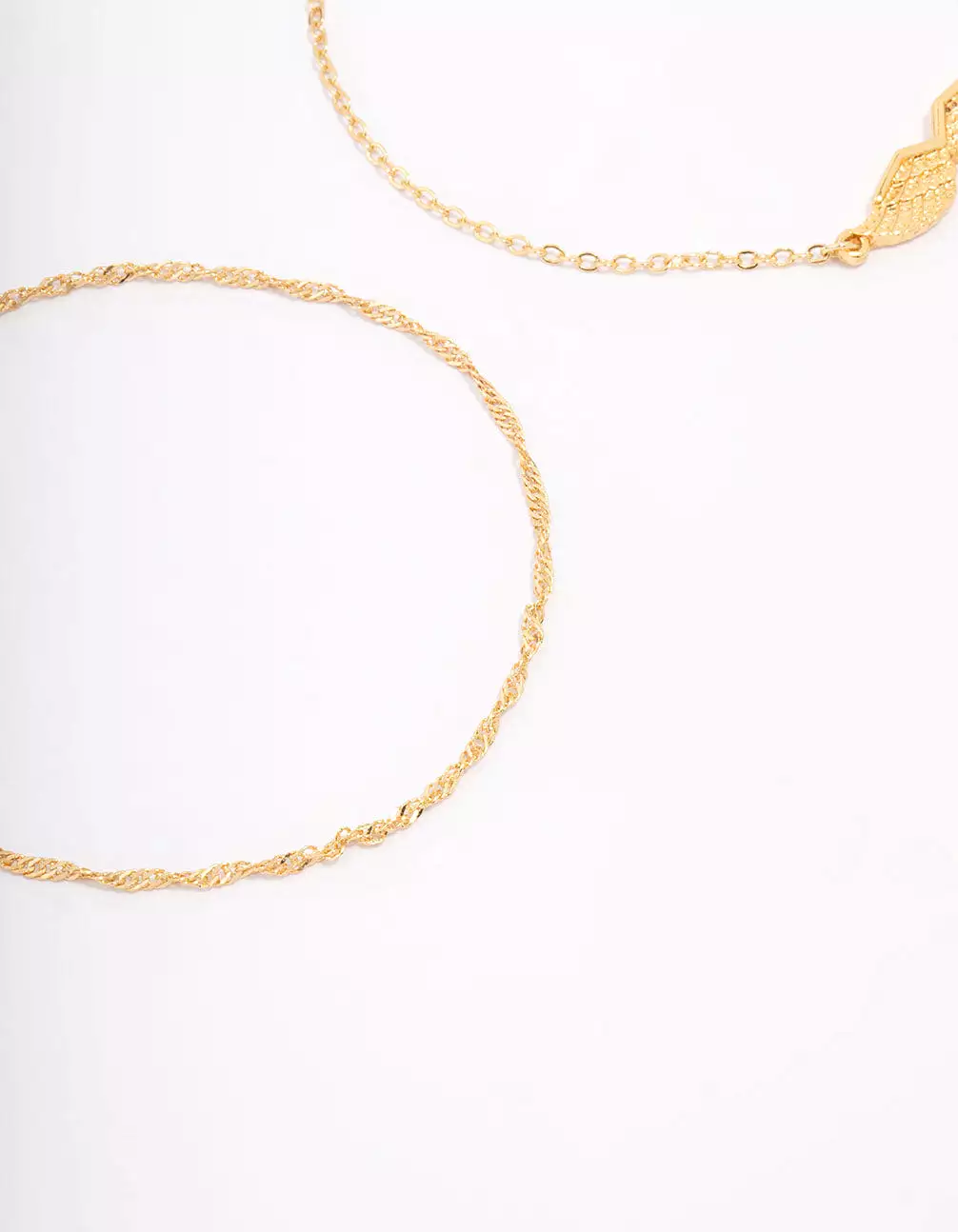 Gold Plated Angel Wine Chain Bracelet Pack