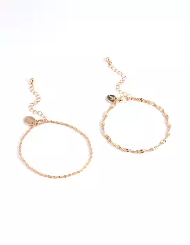 Gold Rope Bracelet Pack