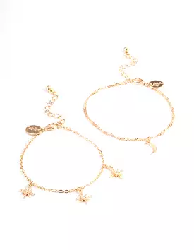 Gold Twist Celestial Bracelet Pack