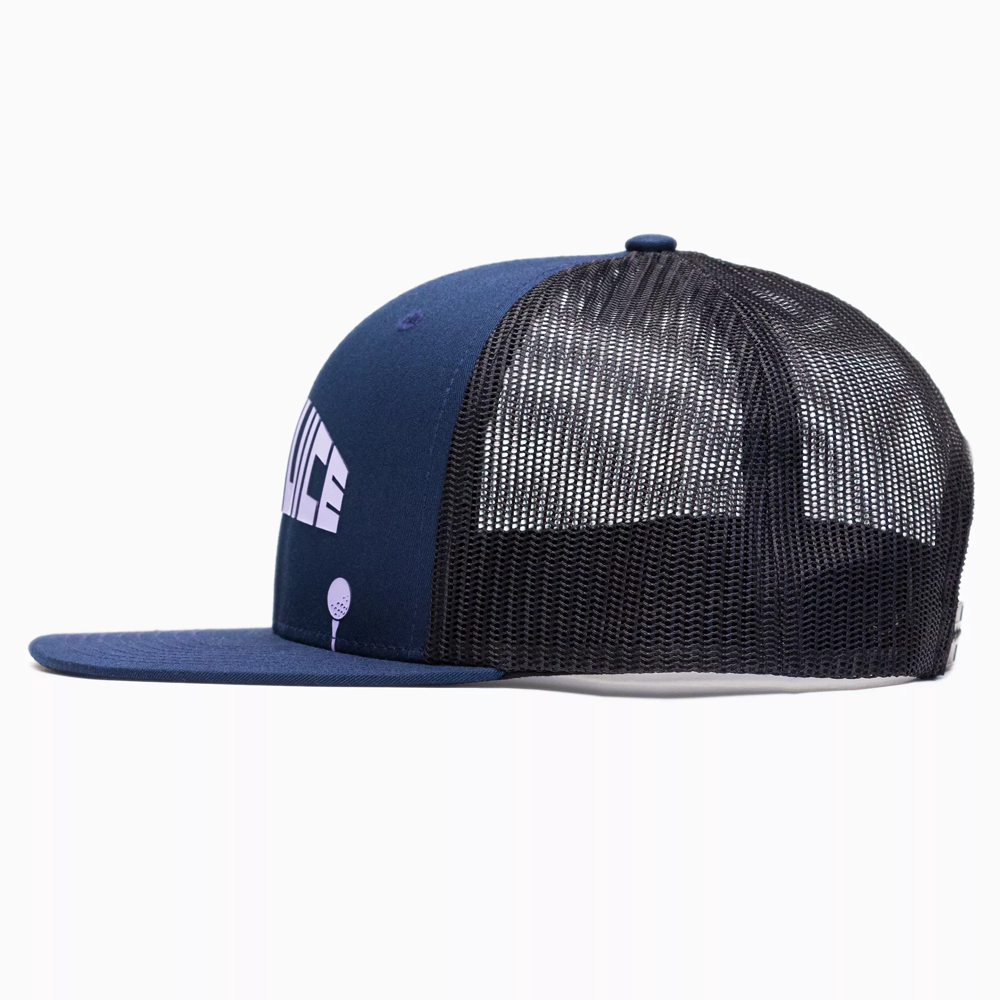 Golf 8-Bit Unisex Trucker Hat Navy O/S