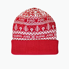 Golf Fore Fairisle Unisex Knit Beanie Red O/S