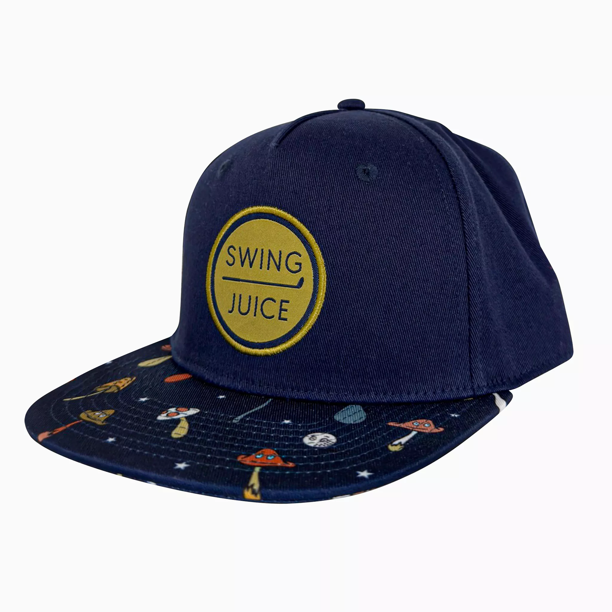 Golf Retro Mushrooms Unisex Snapback Hat Navy O/S