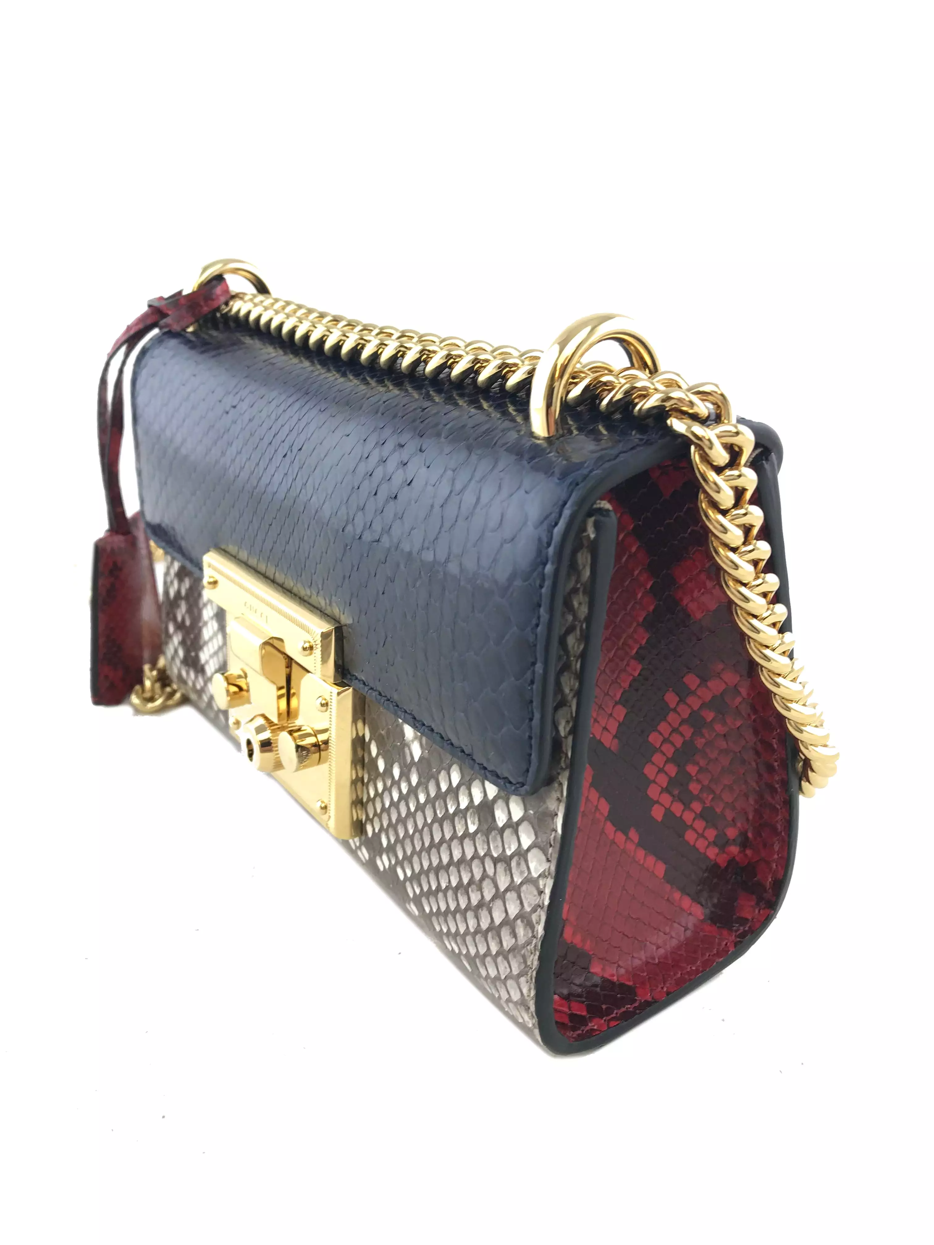 Gucci Padlock Small Python Shoulder Bag