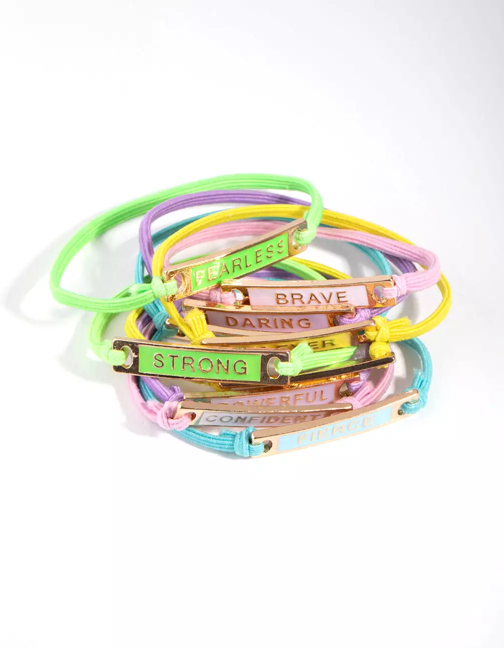 Kids Mixed Metal Enamel Mega Best Friend Bracelet 10-Pack