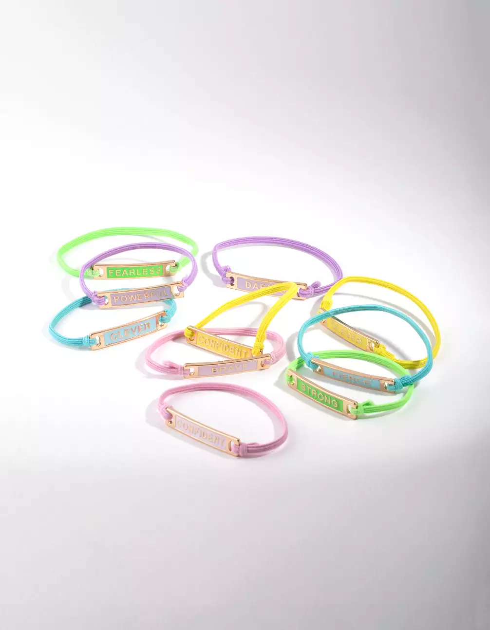 Kids Mixed Metal Enamel Mega Best Friend Bracelet 10-Pack