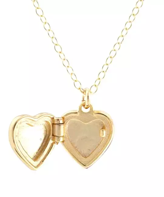 Kris Nations Heart Locket Necklace - Gold