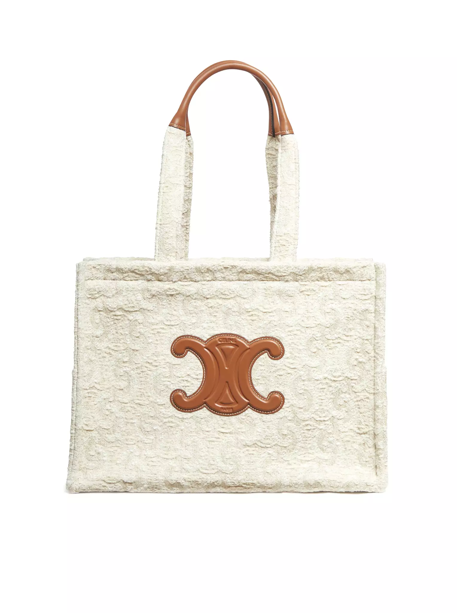 LARGE CABAS THAIS BAG IN CAMEL TRIOMPHE FABRIC