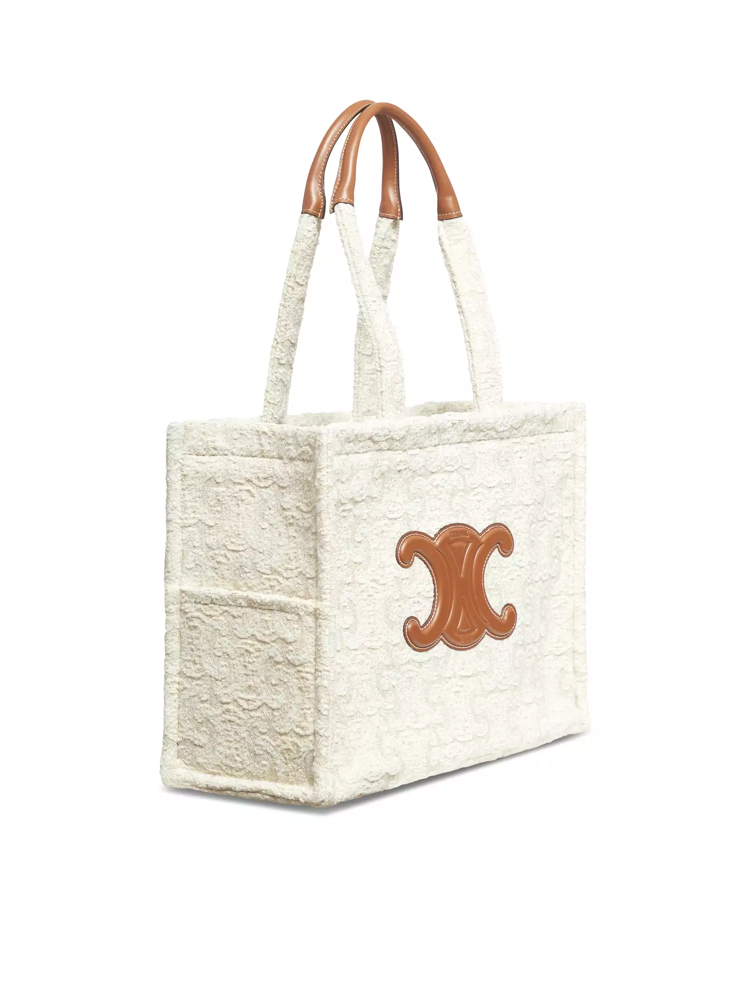 LARGE CABAS THAIS BAG IN CAMEL TRIOMPHE FABRIC