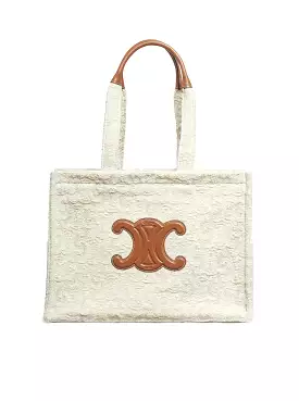 LARGE CABAS THAIS BAG IN CAMEL TRIOMPHE FABRIC