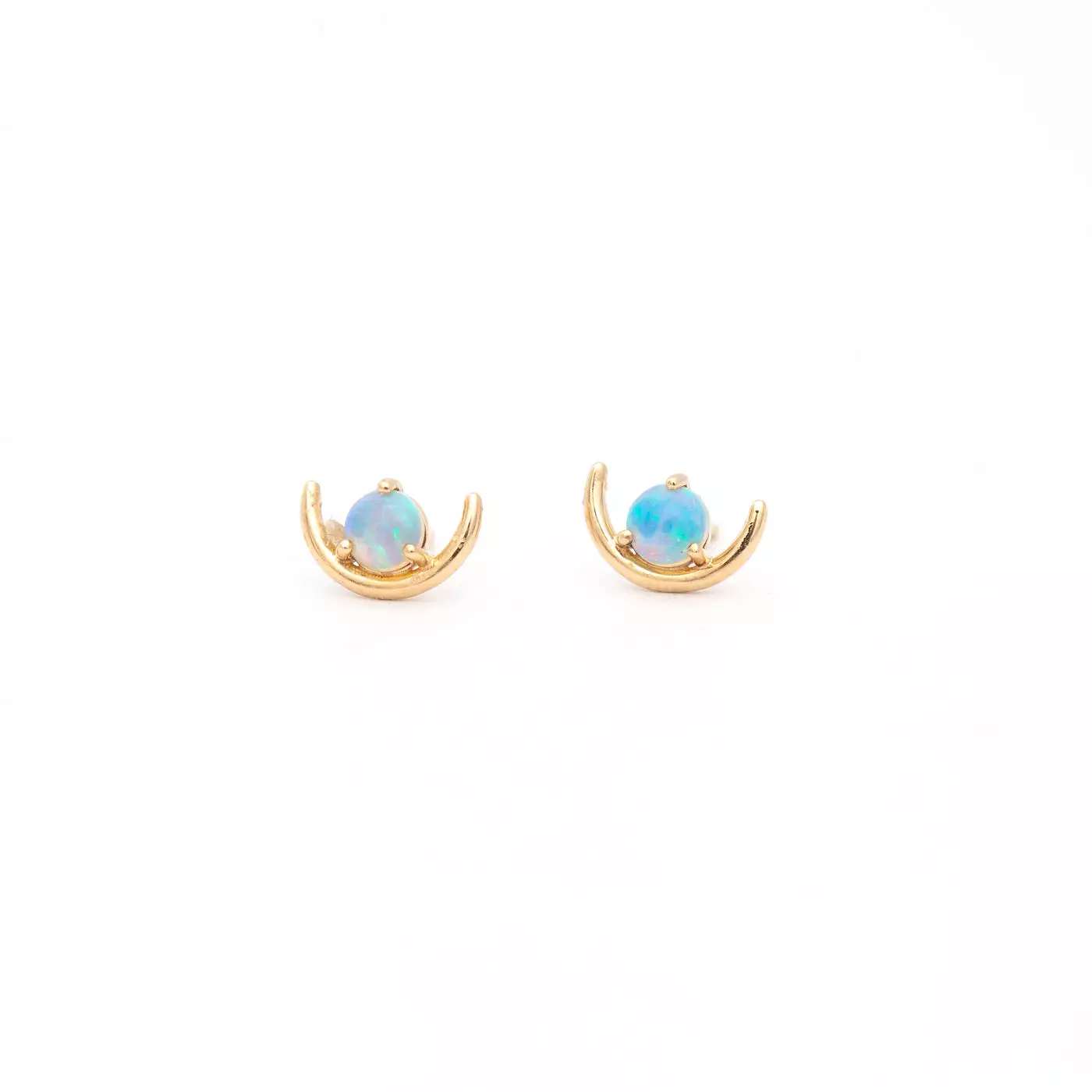 Large Opal Arc Earrings