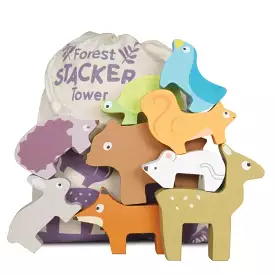 Le Toy Van Petilou Forest Stacking Animals & Bag