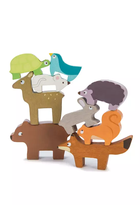 Le Toy Van Petilou Forest Stacking Animals & Bag